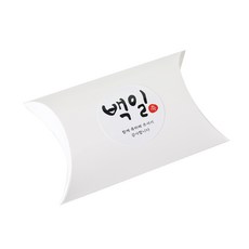 枕形禮物盒+貼紙組 1入, 白色的, 100套