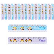 Morning Glory 柴犬圖案直尺 15cm, 紫羅蘭色, 天藍色, 40個