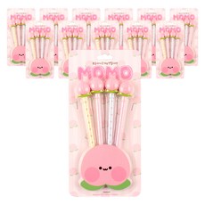 iTOViC Momo 橡皮擦鉛筆 HB 4p 套組, 混色, 12套