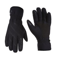 WOLFLAUNCH 活力條紋鋪棉自行車手套, 黑色