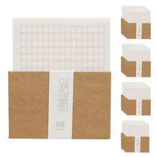 Pinkfoot 作文信紙 4入+信封 2入, 混色, 20組