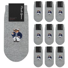 parkgoon 男性紳士熊圖案帆船襪 10雙
