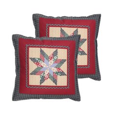 Begozani 格紋靠墊套 2入, 紅色的