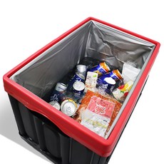 折疊生活盒 56L+保溫防水包, 黑色的, 1個