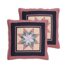 Begozani 格紋靠墊套 2入, 黑色的