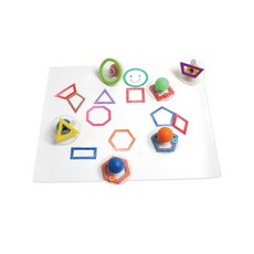 Ready2learn 幼兒郵票形狀框架集, 混色