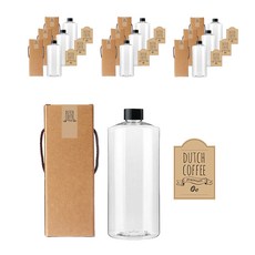 空瓶 AC1000 透明 1000ml+蓋子 黑色+盒子+貼紙 4組, 10組