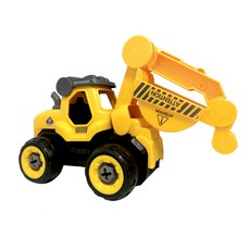 happy play 音叉起重機工具玩玩具DIY, 黃色的