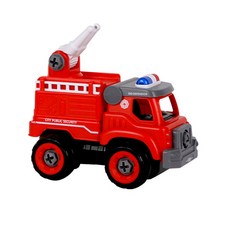 happy play 聲消防車工具玩玩具 DIY, 紅色的