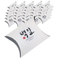 迷你感謝半月盒 100入+書法2百日貼紙 100入, 白+黑, 1套