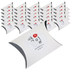 迷你謝謝半月盒 100入+韓文1百日貼紙 100入, 白+黑, 1套