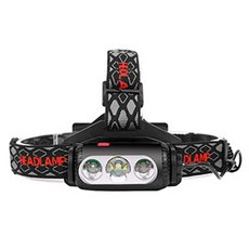 헤드랜턴 DOUBLE SIDE COB+T6+2XPE MAX 3000LM, 검정색, 1개