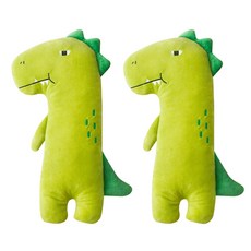 PRIELLE 汽車安全帶造型護套枕, 綠色恐龍款, 2入