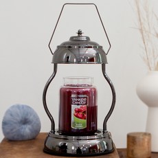 the Sweet 復古銅製轉盤式開關加熱燭台 黑色+蠟燭 L號+鹵素燈泡組 2入, Black Cherry