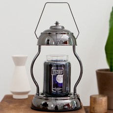 The Sweet Black Nickel Dial Switch Antique Candle Warmer + Yankee Candle Large Jazz + Halogen Bulb 2p, Midsummers Night