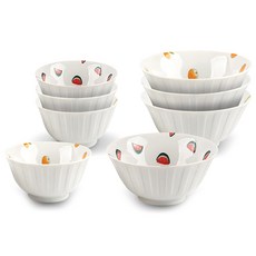 헨느 주름 과일 공대 8p 세트, 혼합색상, 단품