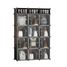 GAPANG 12格魔片組合式包包收納櫃, 黑色, 1組