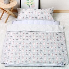 wisemama 超細纖維枕芯+夏季人造纖維午睡被組 一體型/分離型, 雪與迷你動物款
