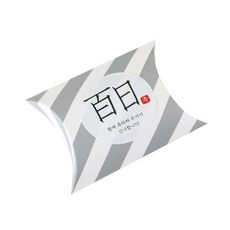 迷你條紋半月盒100p+漢字100天貼紙100p套組, 灰+白, 1套