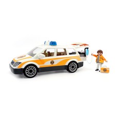 playmobil 摩比人 救護車和船員玩具 70050, 1個