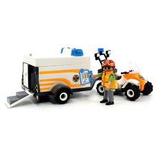 플레이모빌 쿼드바이크와 트레일러 완구 70053, 1개