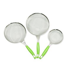 GENIAL Verde濾網3件組 D型, 不鏽鋼銀色 + 綠色, 1套