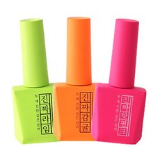 Mostive 真系列彩色凝膠指甲 12ml 3種組, 青檸色、橘色、粉紅色, 1套