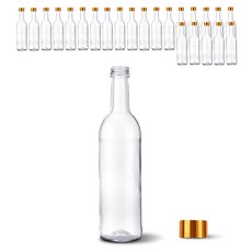 Mir企劃透明酒瓶 330ml+收縮膜 24入, 1組