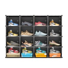 Gapan 鞋櫃展示架 16 格黑色, 1個