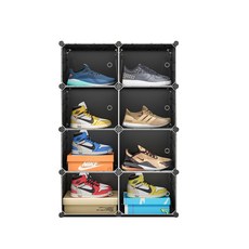 GAPANG 鞋櫃展示架 8 格 黑色, 1個
