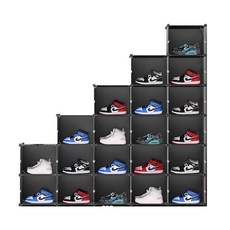 GAPANG 鞋櫃展示架 20格 黑色, 1個