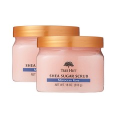 樹屋乳木果糖磨砂摩洛哥玫瑰, 510克, 2個