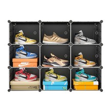 GAPANG 鞋櫃展示架 9 隔層 黑色, 1個