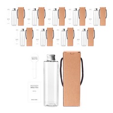 ACL200透明PET瓶 200ml+銀色蓋子+貼紙 N1S+盒子組, 10組