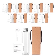 ACL200透明PET瓶200ml+銀蓋+貼紙N7+盒裝, 10組