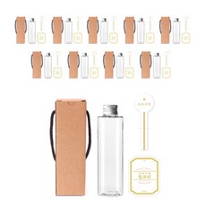 ACL200透明PET瓶 200ml+銀色蓋子+貼紙 N6S+盒子組, 10組