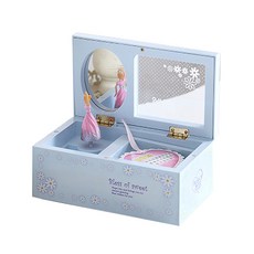 粉紅色美麗公主芭蕾舞伶珠寶盒音樂盒, 1個, 藍色