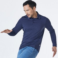 kantukan 男士精裁袖口條紋立領長袖 T 恤 STKA05 Z208