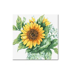 ADICO DIY數字油畫 玻璃杯中的向日葵 E43 25x25, 混合顏色, 1個