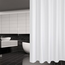 Montnoble 素色浴簾, 白色, 1個