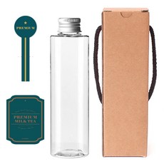 空瓶ACL200透明200ml+瓶蓋銀色+盒子+貼紙N5S套組, 10組