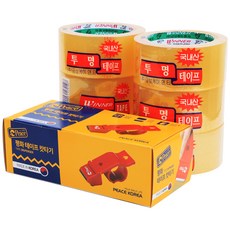 Peace Tools 和平膠帶切割器+金星透明膠帶 48m*50mm 6入, 混色, 1套