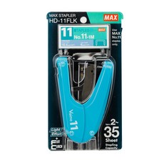 MAX JAPAN 釘書機11號+訂書針 11號, 藍色, 1組