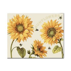 ADICO DIY彩繪 向日葵與蜜蜂 S31 40x50, 混合色, 1個