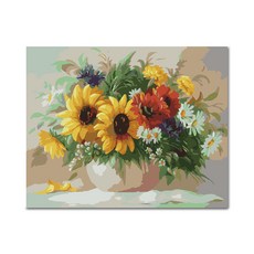 ADICO DIY 繪畫可愛的花朵 S28 50x40, 混色