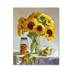 ADICO DIY彩繪 Glass & 向日葵 S55 40x50, 混合色, 1個