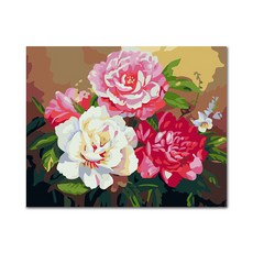 ADICO DIY繪畫鮮豔的牡丹花PW02, 混色