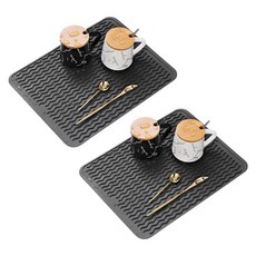 SallimTeriar 矽膠瀝水墊 2入, 黑色, 2個, 1層