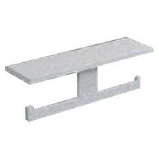 Bath&Bath 人造大理石浴室雙人廁紙掛架, 白色 (BB-222W), 1個