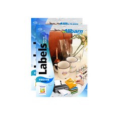 Olbarun 雷射專用透明防水標籤紙 AL318CP, 18格, 2個, 50個